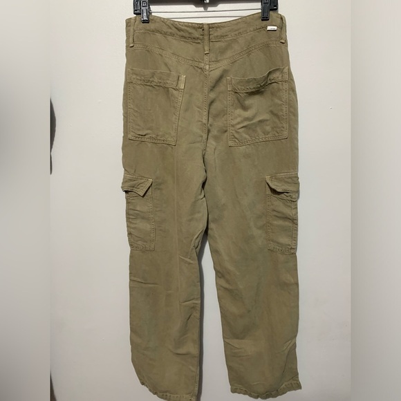 MOTHER The Private Cargo Sneak Jeans Size 32 in Olive Green - Picture 8 of 13